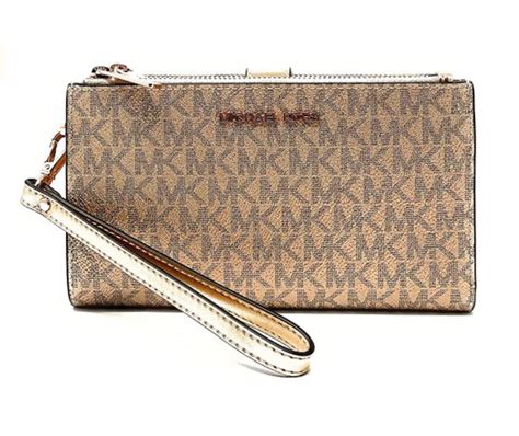 double zip wristlet michael kors|Michael Kors double zip wallet.